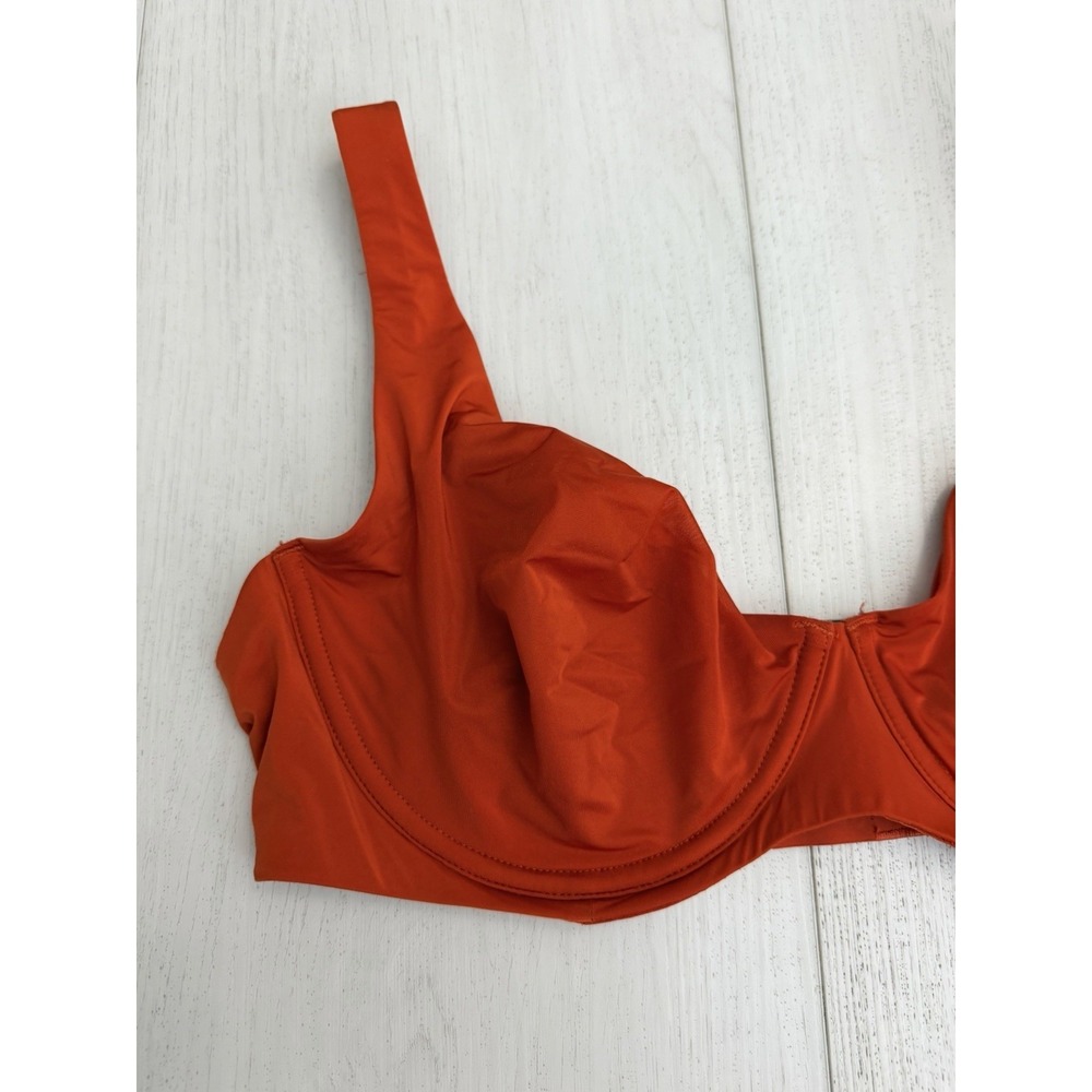 NWOT CUUP The Scoop Underwire Bra Sz 38C Orange - Picture 2 of 4